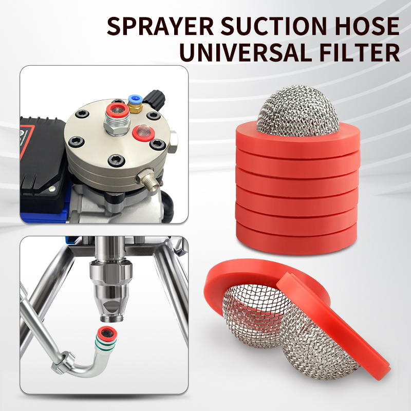 60 сетчатых фильтров для безвоздушного распыления, всасывающая трубка, аксессуары для безвоздушного распылителя краски