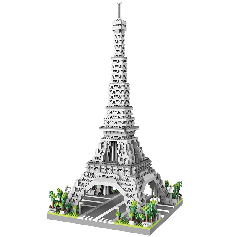 Paris Eiffel Tower children's puzzle micro particle block assembly landmark building model ornament boy toy high difficulty