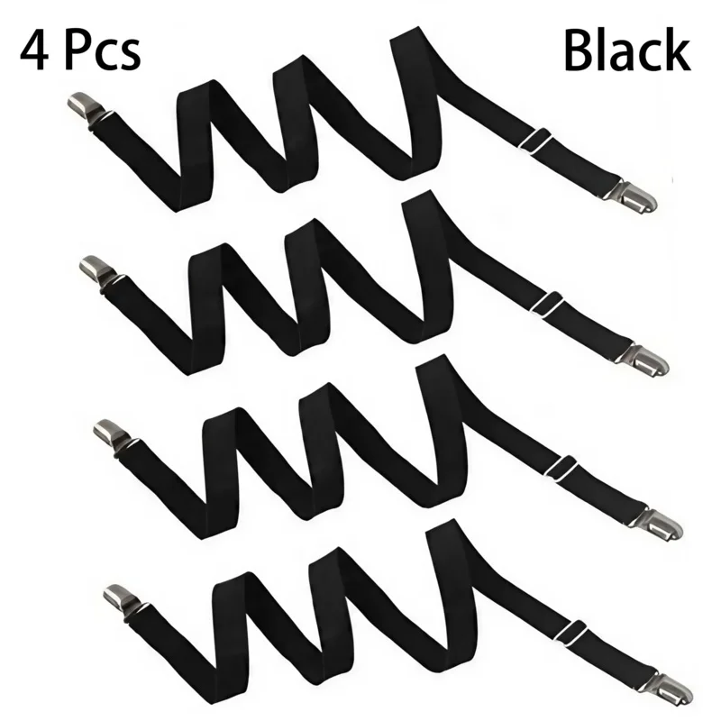 4PCS Double CLAMP อเนกประสงค์แผ่น Gripper ปรับลื่นสําหรับผ้าปูที่นอนและผ้าคลุมโซฟา