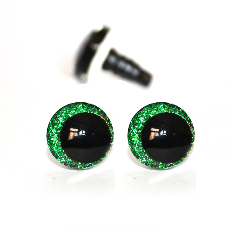 20 шт., 12 мм, 14 мм, 16 мм, 18 мм, 20 мм, 25 мм, круглые мультяшные блестящие игрушки, безопасные глаза, глаза куклы, глаза со шайбой для глаз ручной росписи