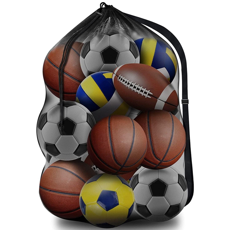 Bolsa deportiva con cordón de gran capacidad, bolso de hombro de malla para almacenamiento, baloncesto, fútbol, pelota de voleibol, natación Gea