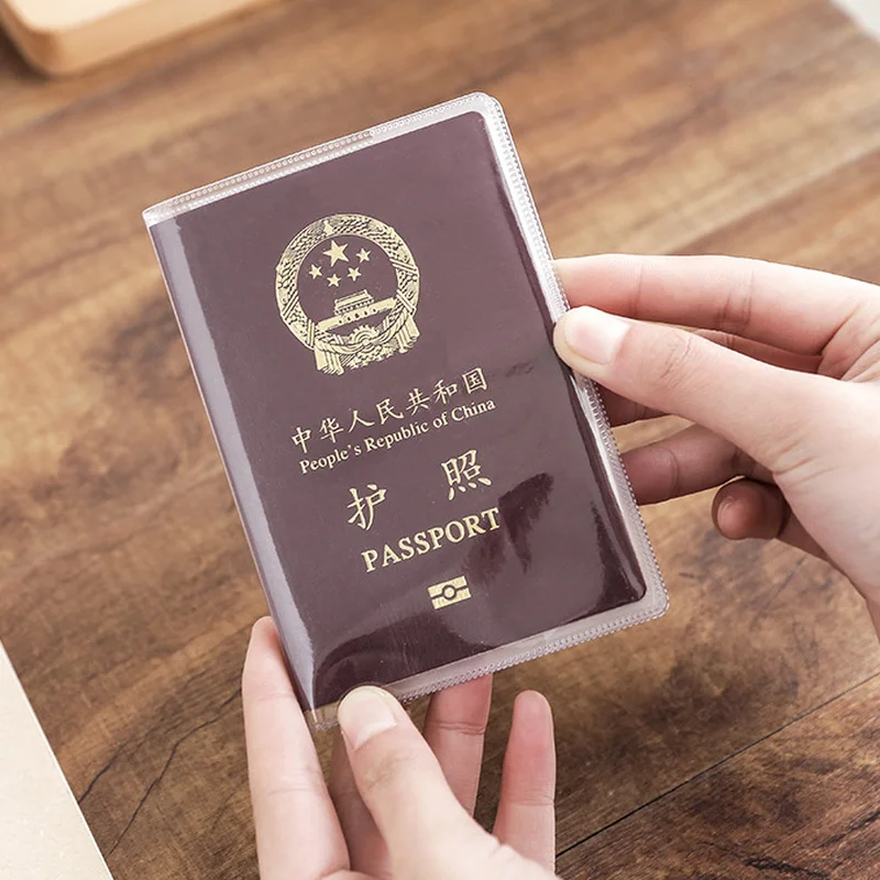 1–3 Stück Reisepass-Schutzhülle, transparent, mattiert, PVC-Material, wasserdichte Dokumentenhülle