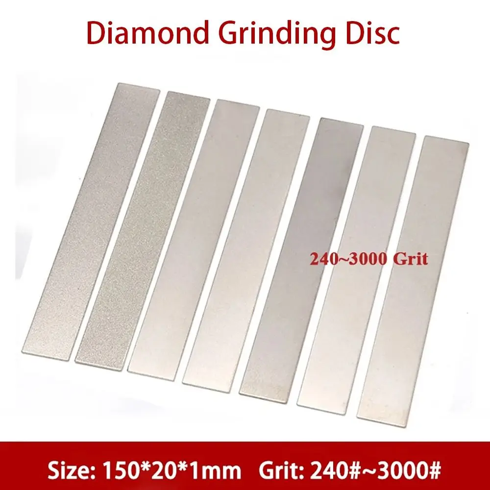 Disco de pulido de esmeril galvanizado Rectangular, tira de molienda de diamante, afilador de placa de afilado abrasivo, tallado, 80-3000