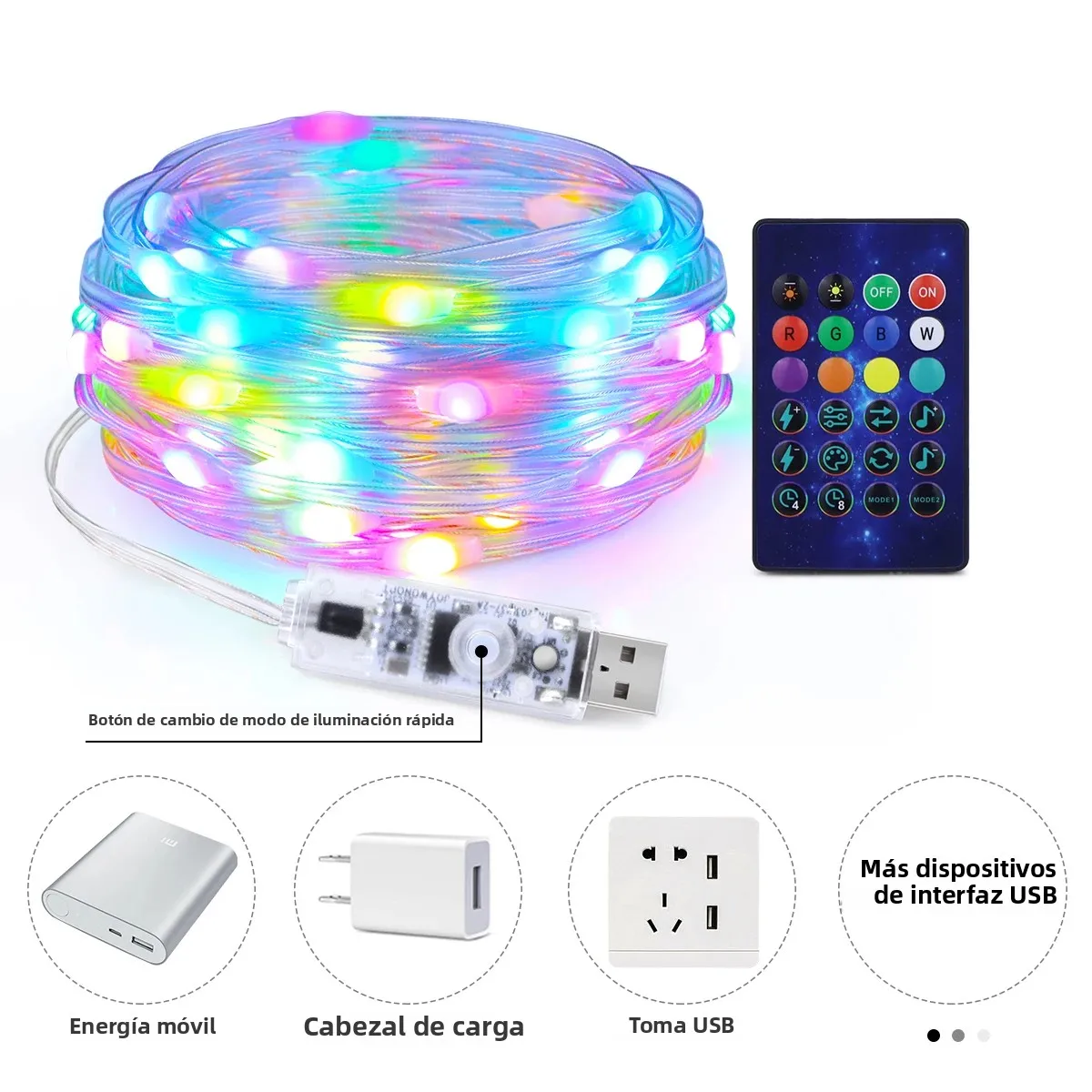 20M 10M 5M luces LED para festivales guirnalda de luces de hadas luces de cortina direccionables Bluetooth inteligentes guirnalda adorno decoración de fiesta en casa