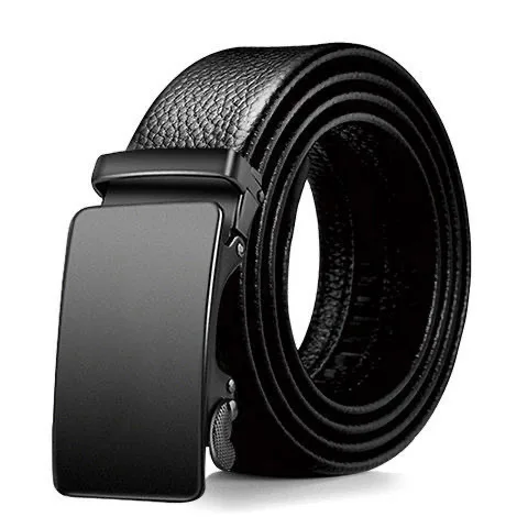 Cinto masculino de negócios elegante com fivela de metal, cinto macio de couro pu de alta qualidade emparelhado com calças de trabalho e jeans