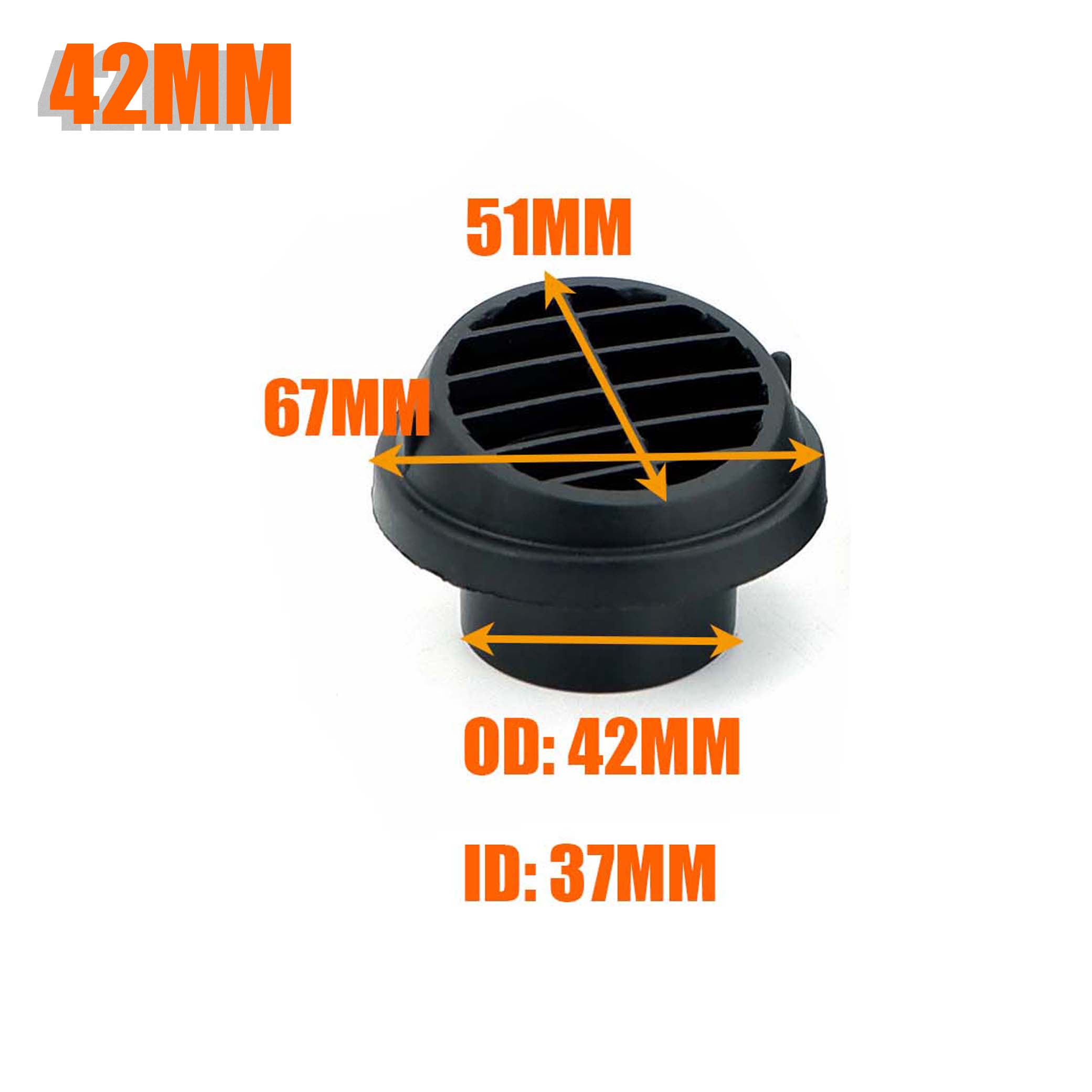 4PCS 42mm Mini Air Vent Ducting Piece Duct Pipe Outlet Rotatable Diesel Parking Heater For Car Truck VAN Camper Type B