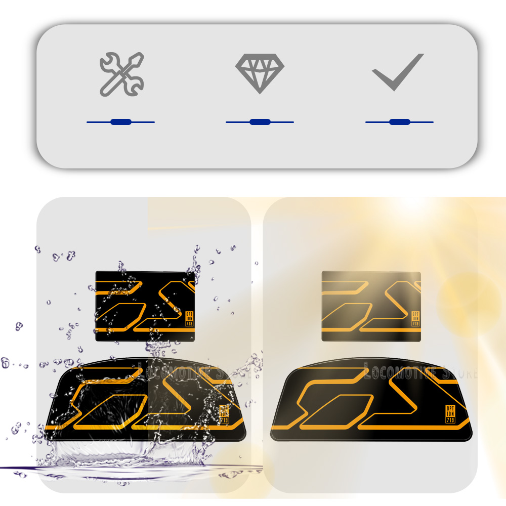 For R 1300 GS R1300GS GS 1300 2024- Option 719 Triple Black Trophy 3D Sticker Radar Protection Sticker