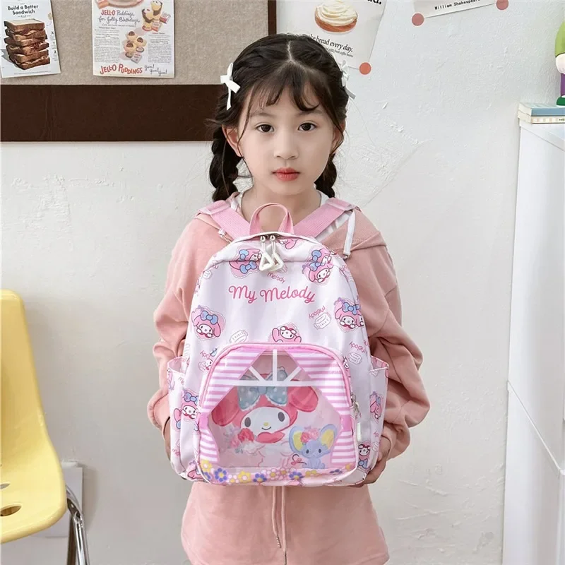 Kuromi Mymelody Cinnamoroll Backpack High Appearance Level Daily Backpack for Children Lightweight Cute Large Capacity Schoolbag