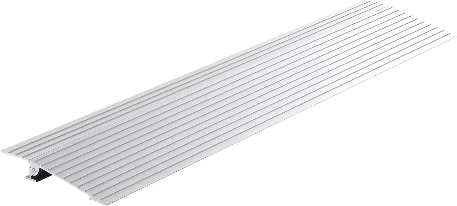 Door Threshold Ramp, 1" Rise Door Ramp for Wheelchairs, Aluminum Threshold Ramp for Doorways Rated 800 lbs Load Capacity