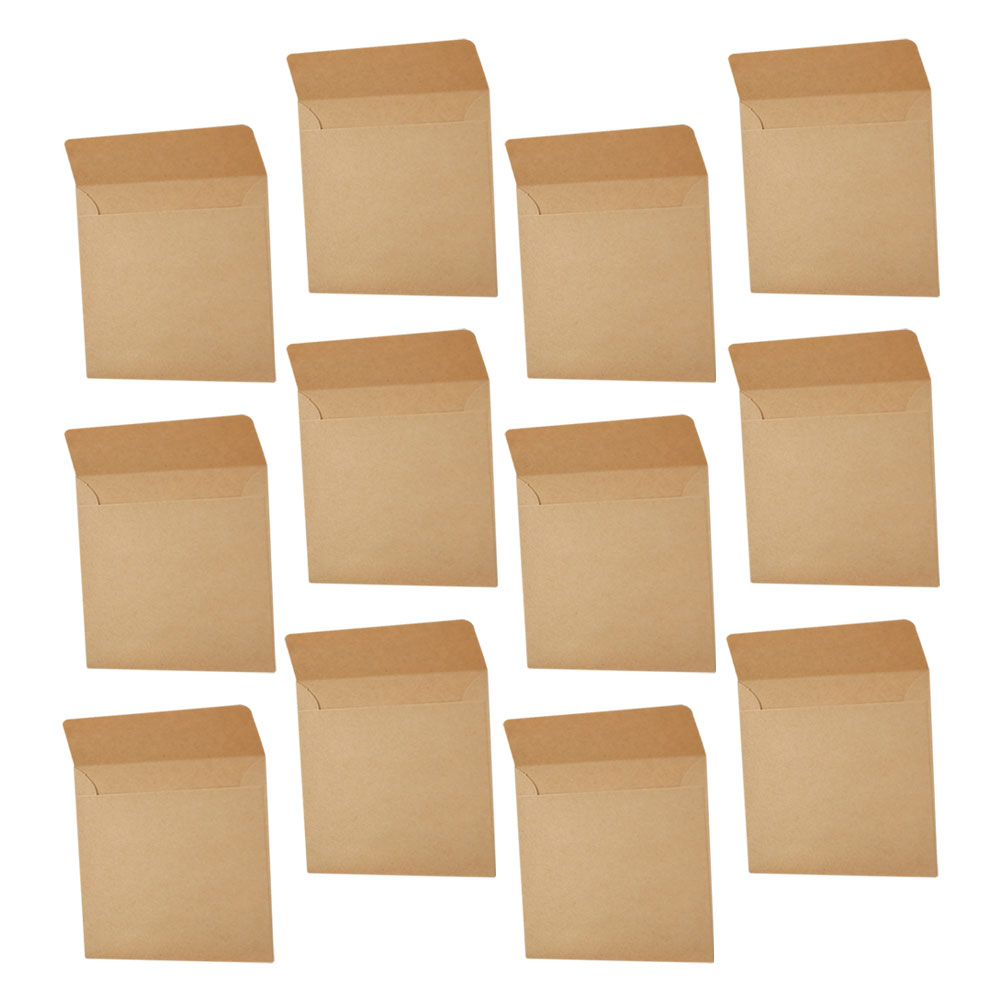 100 Stück quadratische Umschläge, Kraftkartenumschläge, Pakete, Taschen, Geschenkregal, kleine Papiergeldschlüssel