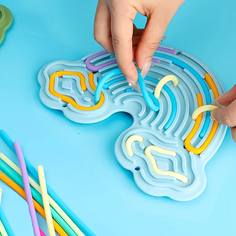 Creative Rainbow Clouds Sensory Activity Board - Double Sided Silicone Busy Board, Fine Motor Skills & Fun Play