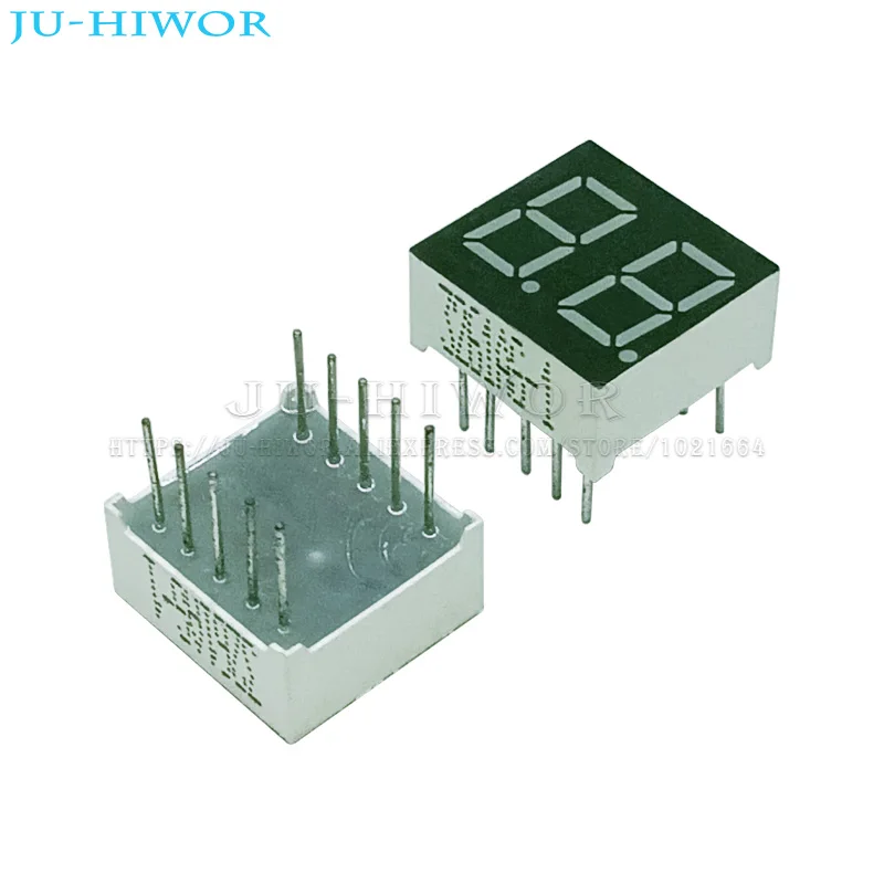 10 Chiếc 0.36Inch 10 Chân 3261AS 3261BS 2 Chữ Số Bit 7 Phân Đỏ LED Hiển Thị Kỹ Thuật Số Digitron Anode Chung cực Âm C-C C-A