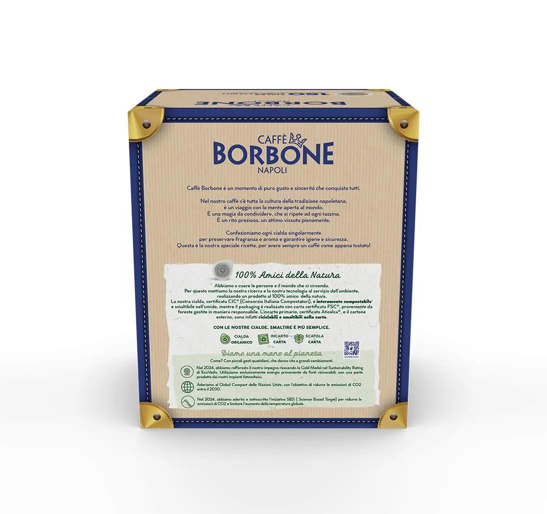 Gaufre compostable à café Borbone, mélange d'or-150 dosettes-système ESE