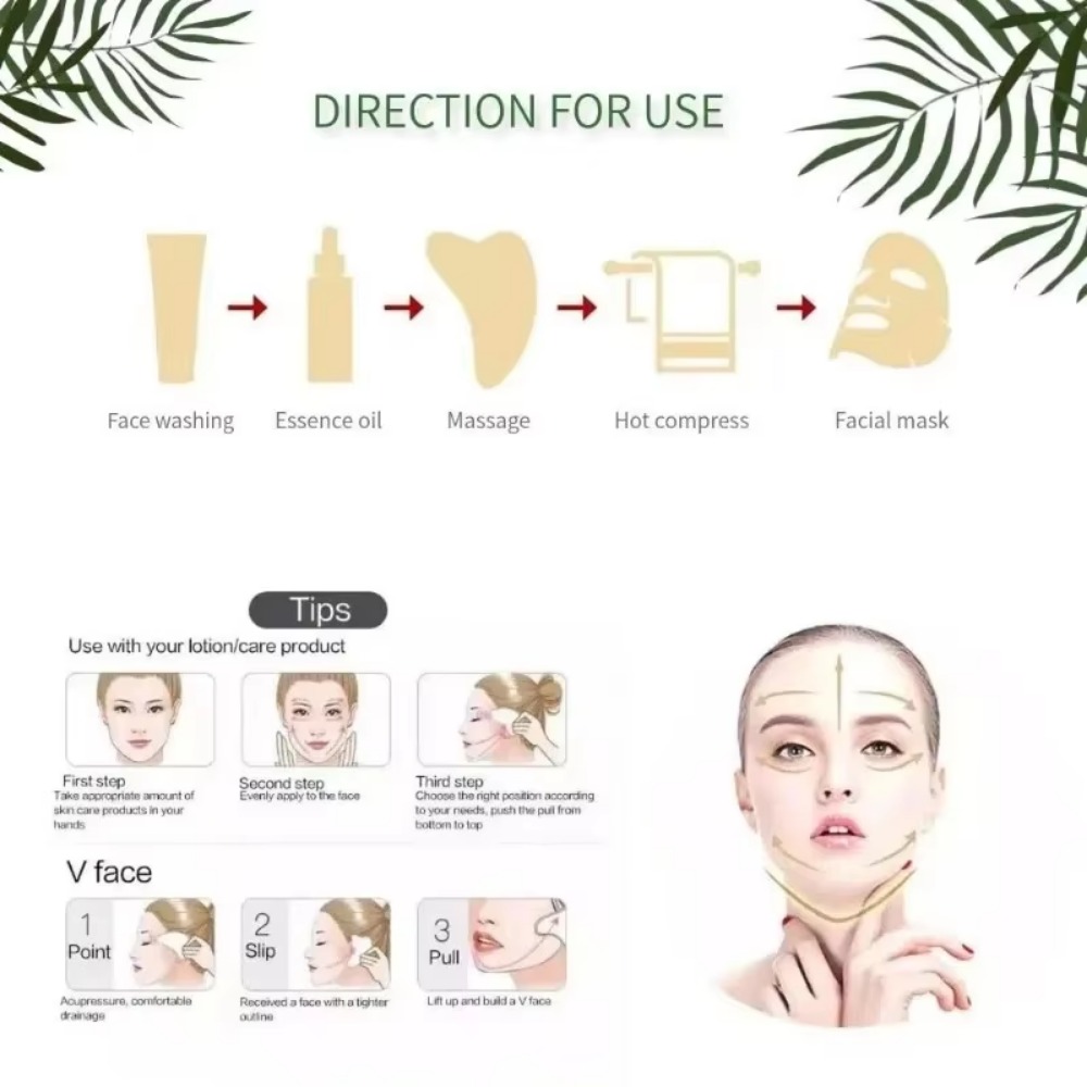แบบพกพาเรซิ่นธรรมชาติ Gua Sha Scraper Board Rose Quartz Scraper Face Lifting Anti-Wrinkle นวด Body Beauty สปานวด