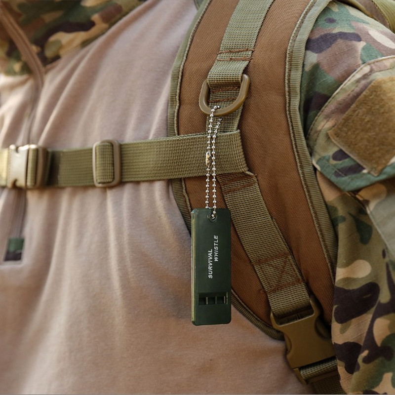 Silbato de supervivencia, botiquines de primeros auxilios, señal de emergencia al aire libre, rescate, Camping, senderismo, árbitro deportivo al aire libre, Audio múltiple, 1 ud.