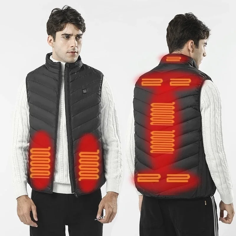 17/13/9 zonas de colete aquecido jaqueta elétrica aquecida das mulheres dos homens usb colete de aquecimento elétrico bodywarmer casaco aquecido jaqueta de aquecimento usb