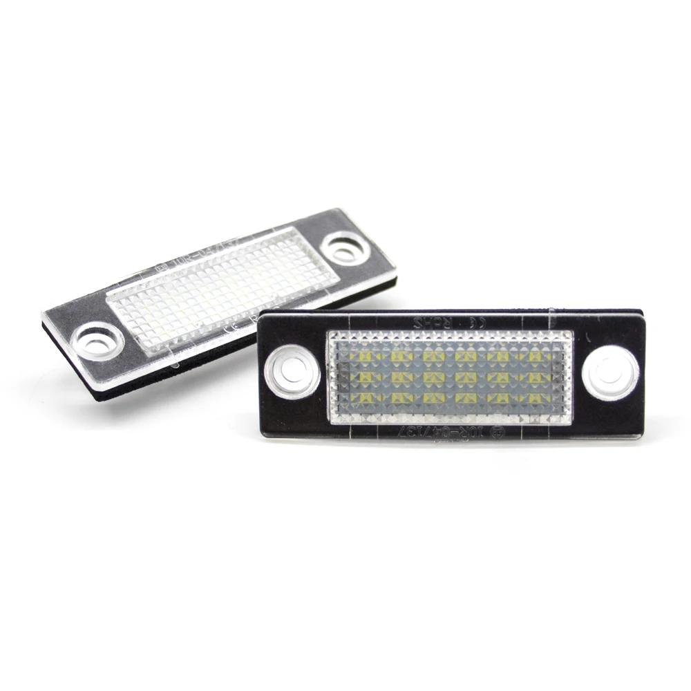 2pcs LED Number License Plate Light Lamp 3B5998026 For VW Passat B5.5 B6 Caddy MK3 Golf Transporter Skoda T5 T6 Touran Jetta