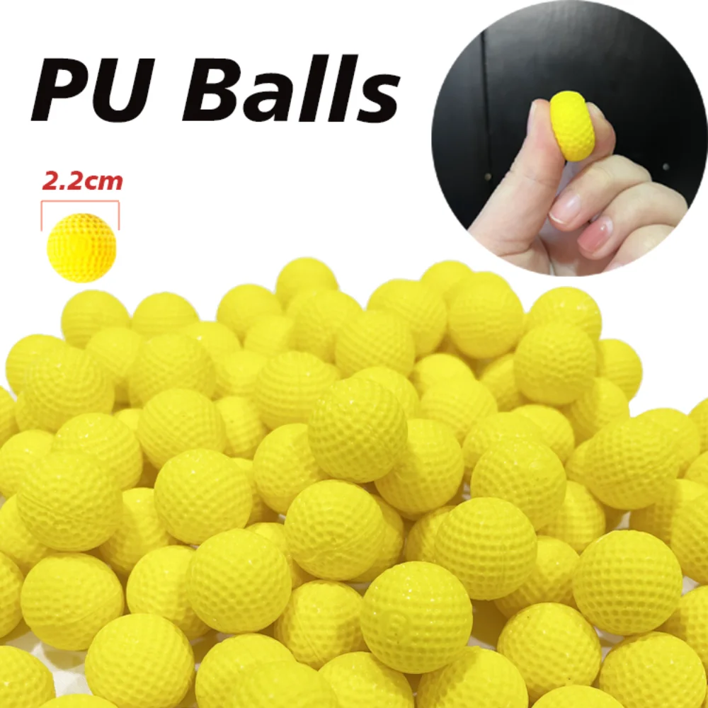 Bala de PU amarilla Nerf Rival, dardos de repuesto, pistola de juguete, balas redondas, pistola de juguete, dardo de bola para pistola Nerf Rival Apollo Zeus, 25/50/100 Uds.