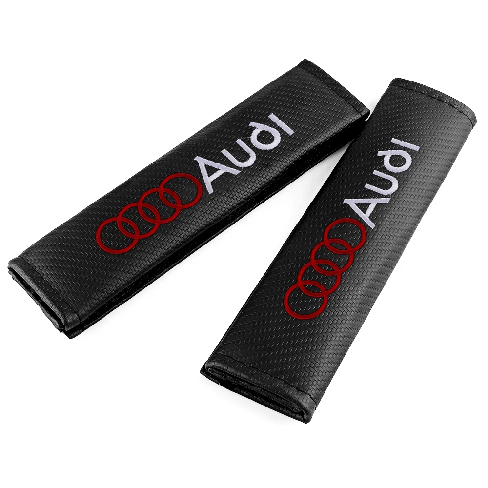 Car Seat Belt Cover Shoulder Protector Cushion Pad Auto Accessories For Audi S line A3 8p 8v 8l A4 b8 b6 b9 A6 c7 A5 Q5 Q3 A1 Q7