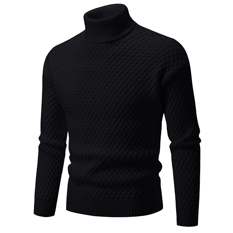 2024 herbst Winter Rollkragenpullover Männer Slim Fit Stricken Pullover Mode Warme Beiläufige gestrickte Pullover Herren Langarm Pullover