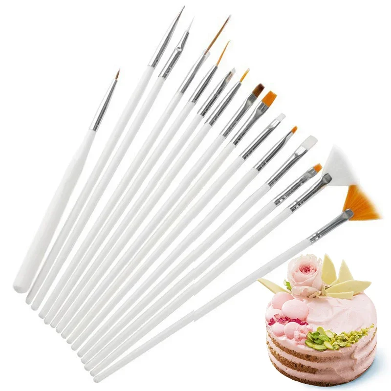 15 Chiếc Bánh Kẹo Tranh Bàn Chải Đóng Băng Bánh Ngọt Cọ Trang Trí Bánh Dụng Cụ Làm Bánh Phụ Kiện 8 Cái Bánh Kẹo Khắc Bút