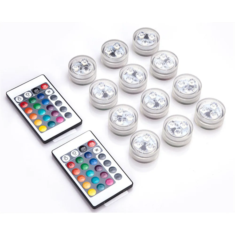 3 ไฟ LED ใต้น้ํา 16 สี RGB IP68 กันน้ําอุปกรณ์สระว่ายน้ํากลางแจ้ง Submersible ไฟสําหรับแจกัน