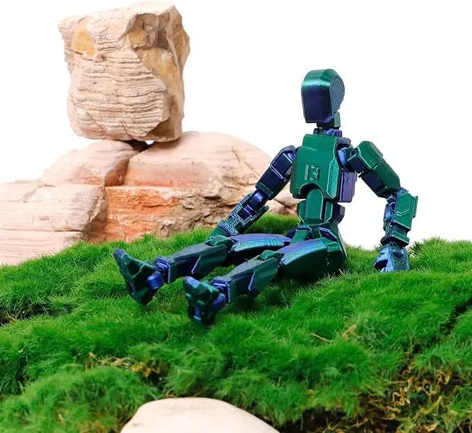 Robot Action Figure 3D Printed With Full Articulation For Stop Motion Figure Dummy Lucky 13 Robot movable figures adult toys