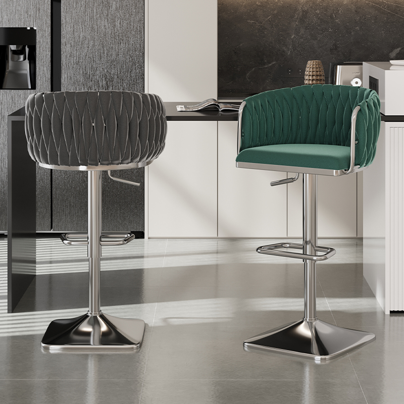 Silla de Bar, taburete de Bar giratorio, silla de Bar para el hogar, sillas altas de escritorio frontal de alta gama, taburete de sala de estar de moda
