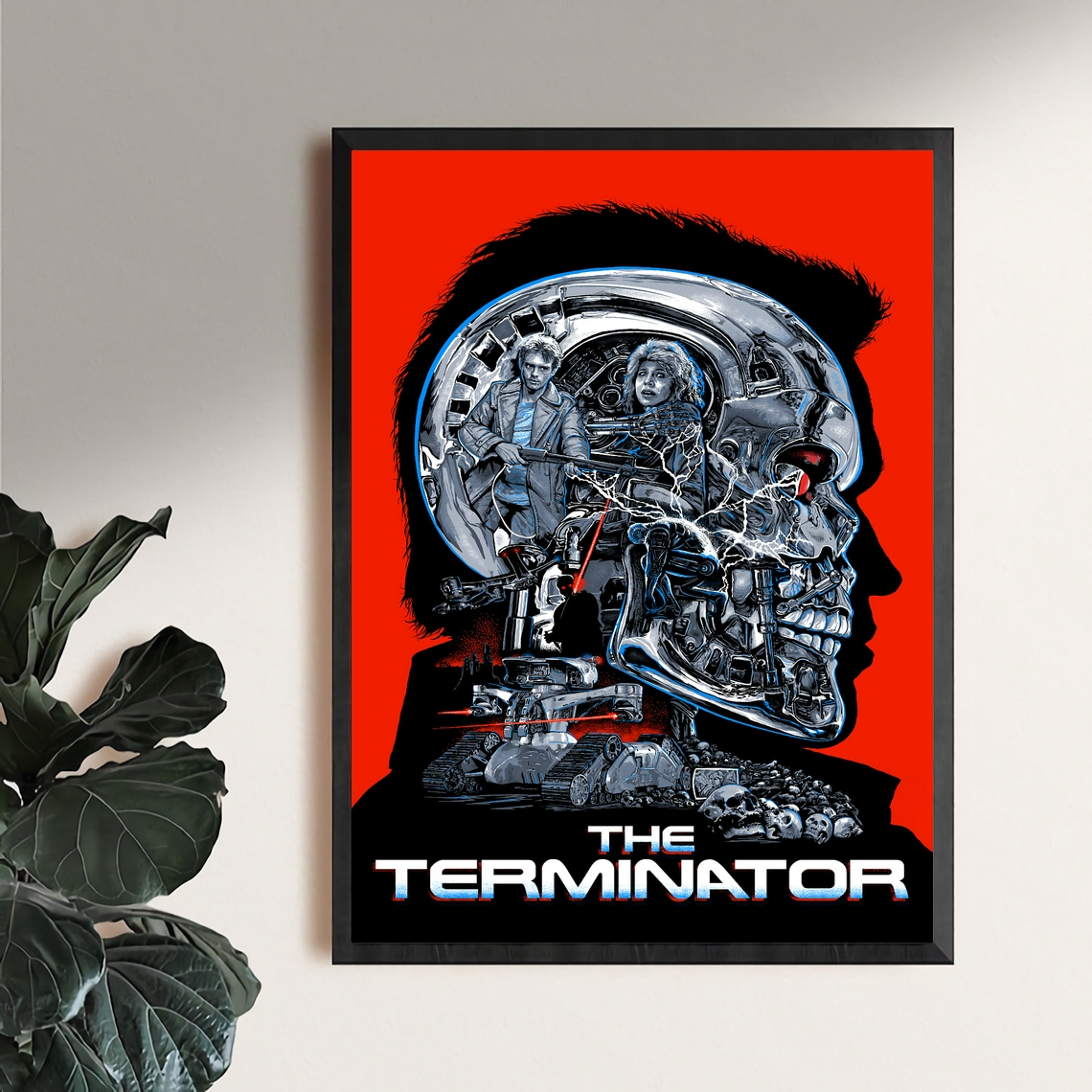 Poster Film Terminator Lukisan Dinding Dekorasi Rumah Memiliki (Tanpa Bingkai)