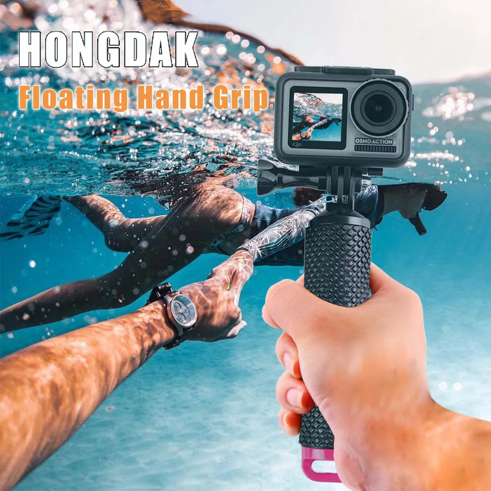 Cámara de acción impermeable, empuñadura flotante de agua para Gopro Hero, accesorios de montaje de mango flotante para Xiaomi Yi SJ4000 DJI Osmo
