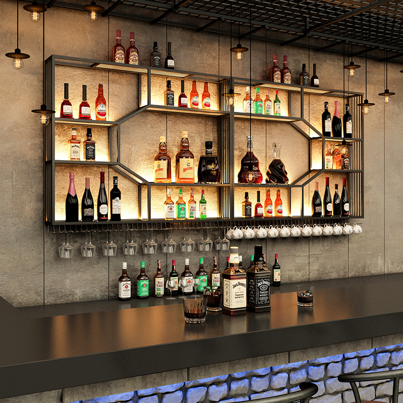 โรงอาหารบาร์ผนังเฟอร์นิเจอร์เหล้าห้องนั่งเล่นตู้หรูหรา Vino ตู้เย็นแก้วโชว์ผลงานสําหรับคอลเลกชันไวน์ Rack Wine Home ชุด