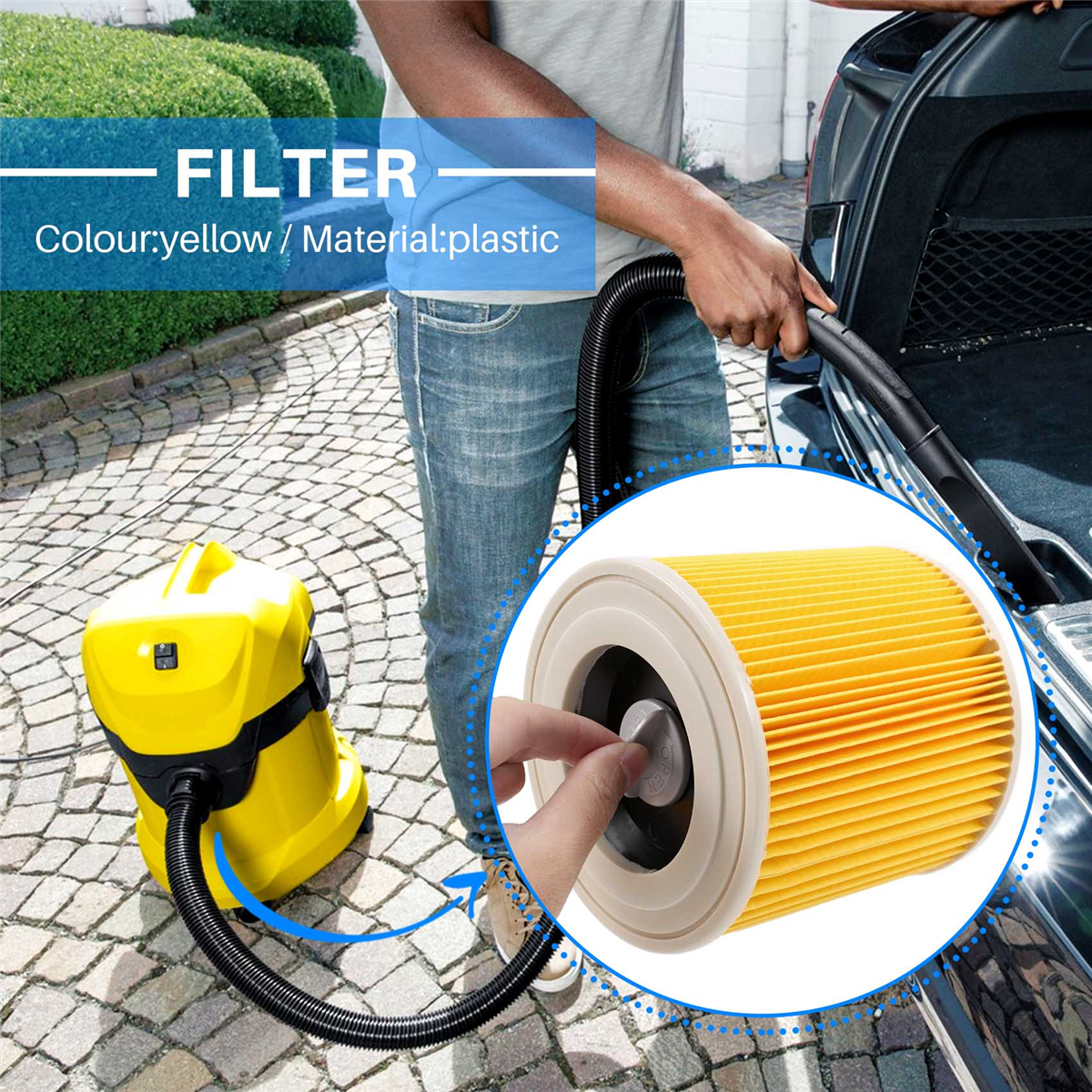 2 buah Filter untuk penyedot debu WD3 Premium WD2 WD3 WD1 MV3 MV2 WD 3 P Kit Ekstensi terhadap debu halus