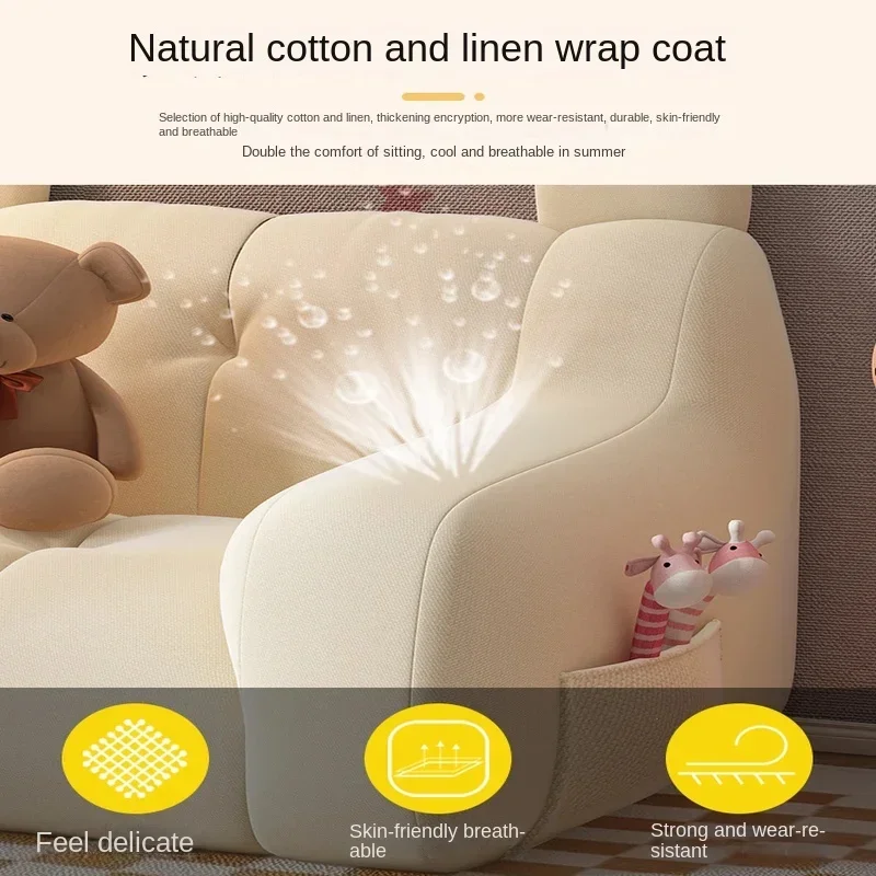 Children’s Sofa Reading Book Corner Chair Lazy Bean Bag Stool for Kindergarten Cute Small Sofa for Boys Reading Chair