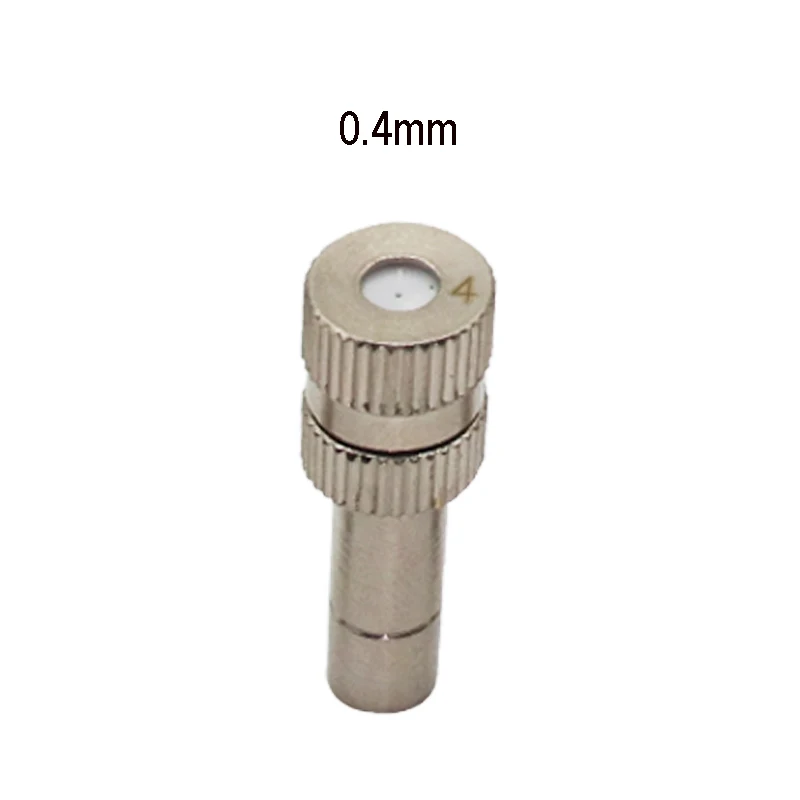 6mm Low Pressure Fine Atomization Nozzles 0.15~0.8mm Brass Misting Sprayers Irrigation Disinfection Cooling Fog Nozzles