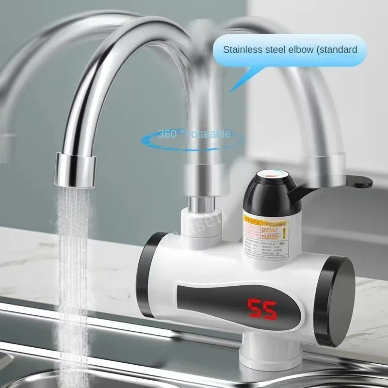 Rubinetto scaldabagno elettrico da cucina 3000W Rubinetto acqua calda istantanea Riscaldatore Rubinetto per riscaldamento freddo Scaldabagno istantaneo senza serbatoio