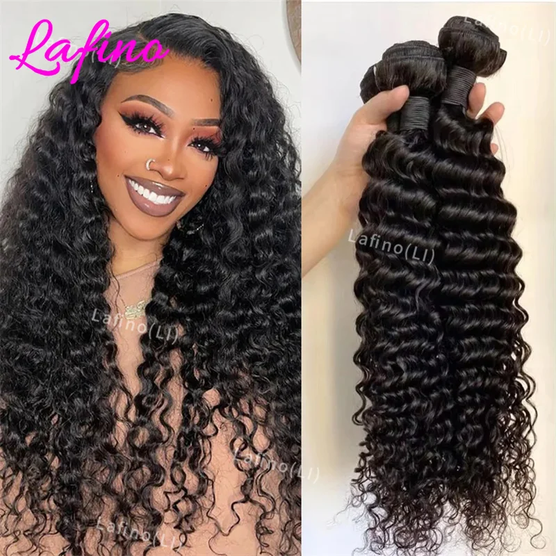 Onda profunda encaracolado feixes de cabelo humano birmanês pacotes de cabelo encaracolado onda de água não processado extensões de cabelo cru 1 3 4 pacotes peças