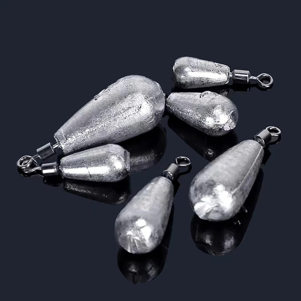 Drop Shot 15PCS/Lot Fishing Weight Sinker 3.5g 5g 7g 10g 14g 20g Bullet Plumb Pendant Metal Jig Tackle Kit Pesca Tool