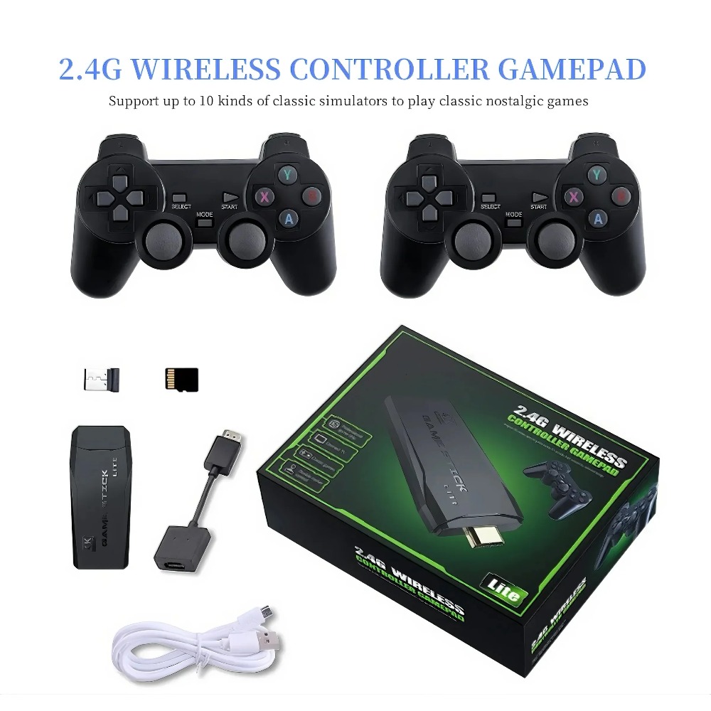 M8 2.4G Wireless Gamepad - Dual Mode for PC/Android TV w/ 64GB Receiver & Ergonomic Joystick Controller