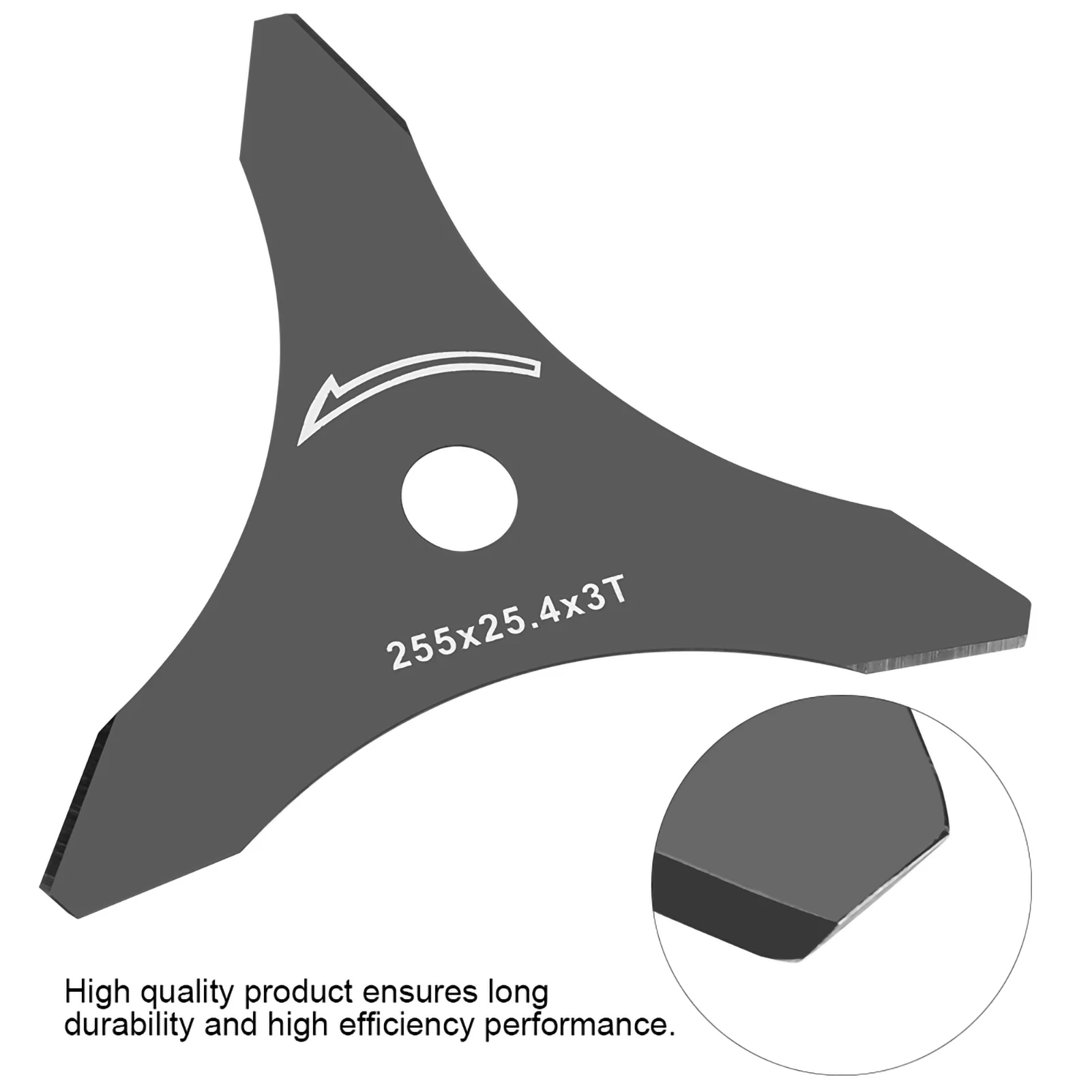 Lama per decespugliatore da 10" x 3T, sostituzione a 3 denti per quasi tutti i trimmer ad albero dritto che può ospitare la dimensione