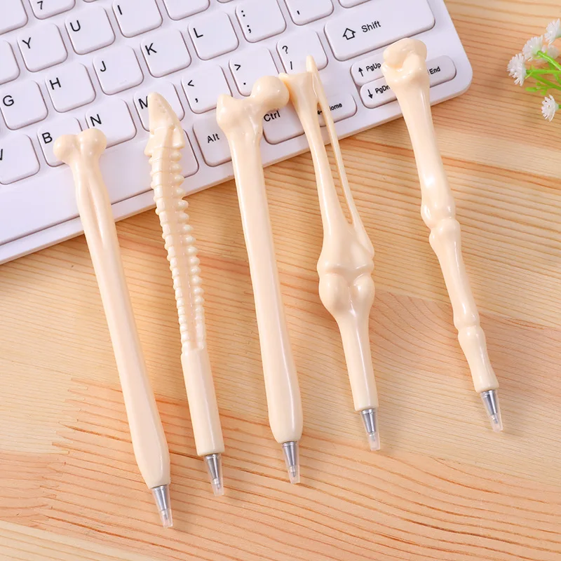 5 Cái/bộ Ngộ Nghĩnh Sống Động Như Thật Hình Dạng Xương Bút Bi Trường Văn Phòng Viết Tiếp Liệu Tặng Văn Phòng Phẩm