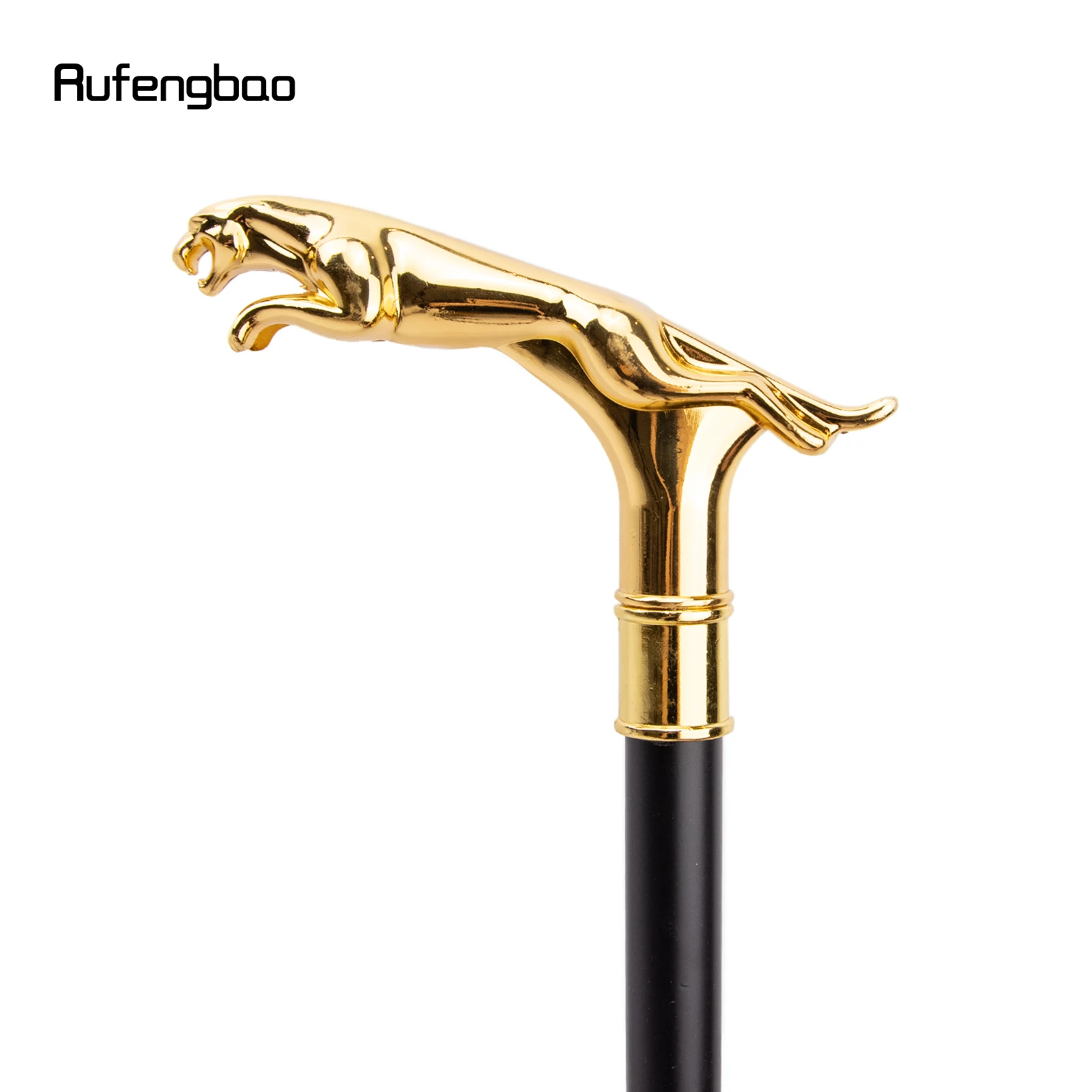 หรูหราทองเสือดาวพร้อมแฟชั่นเดิน Stick สำหรับตกแต่งเดิน Cane Elegant Crosier ลูกบิดเดิน Stick 93ซม.