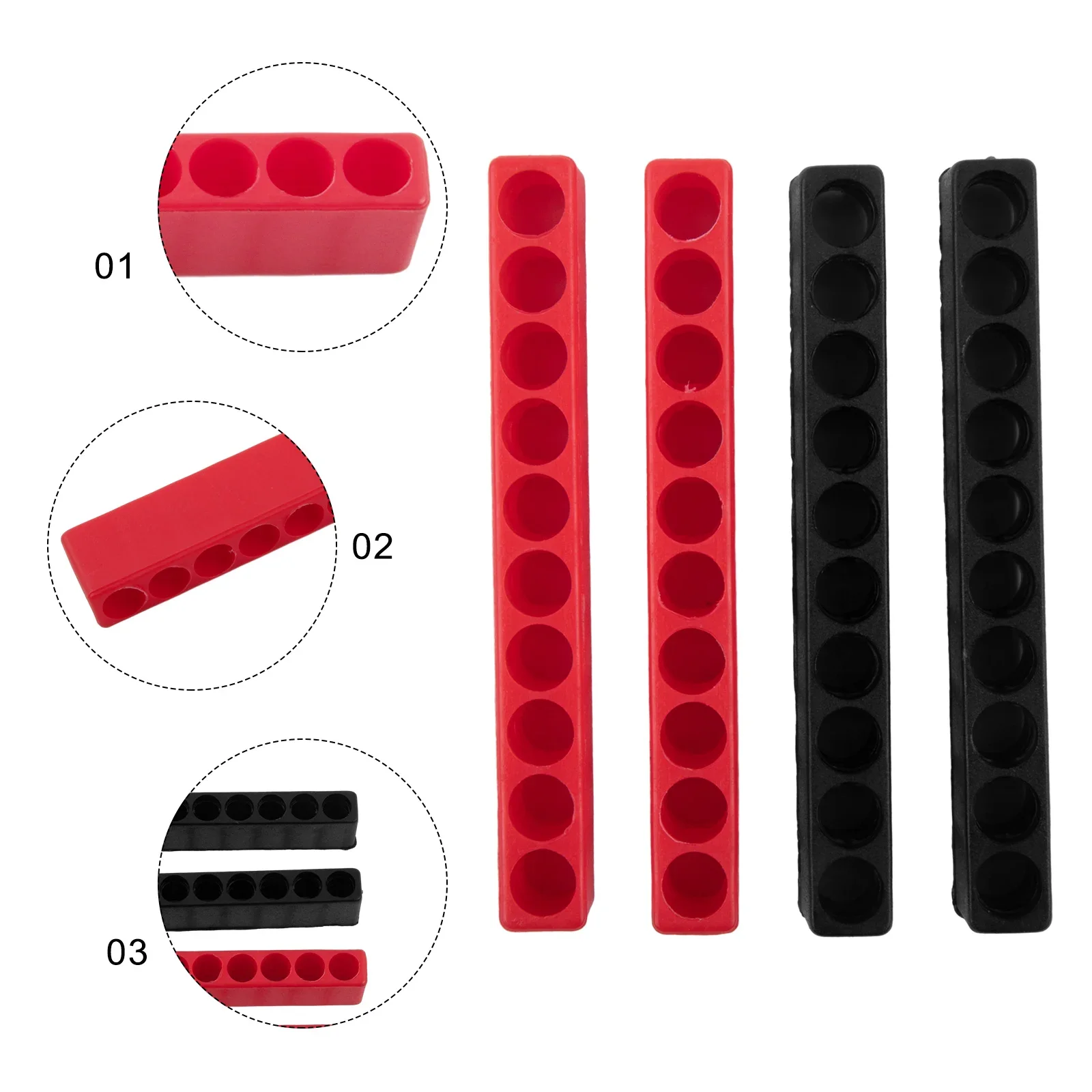 4 Stuks Bithouder 10 Gat 1/4 Houder Schroevendraaier Opbergdoos Hex Shank Schroevendraaier Plastic Schroevendraaier Opslag Schroevendraaier Bit