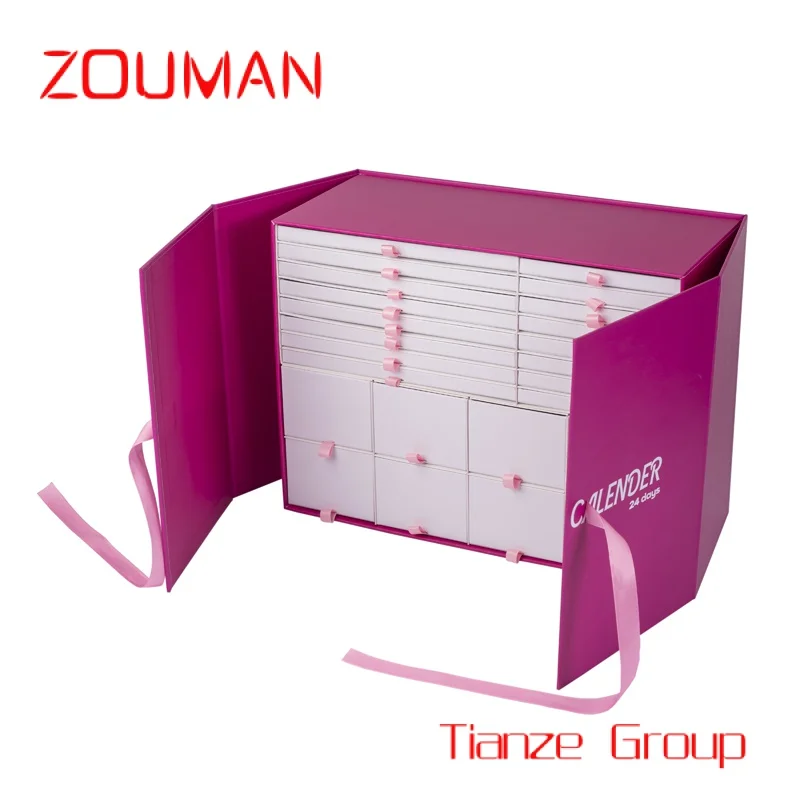 200 pieces , 2025 New custom advent calendar box cosmetic display box for perfume