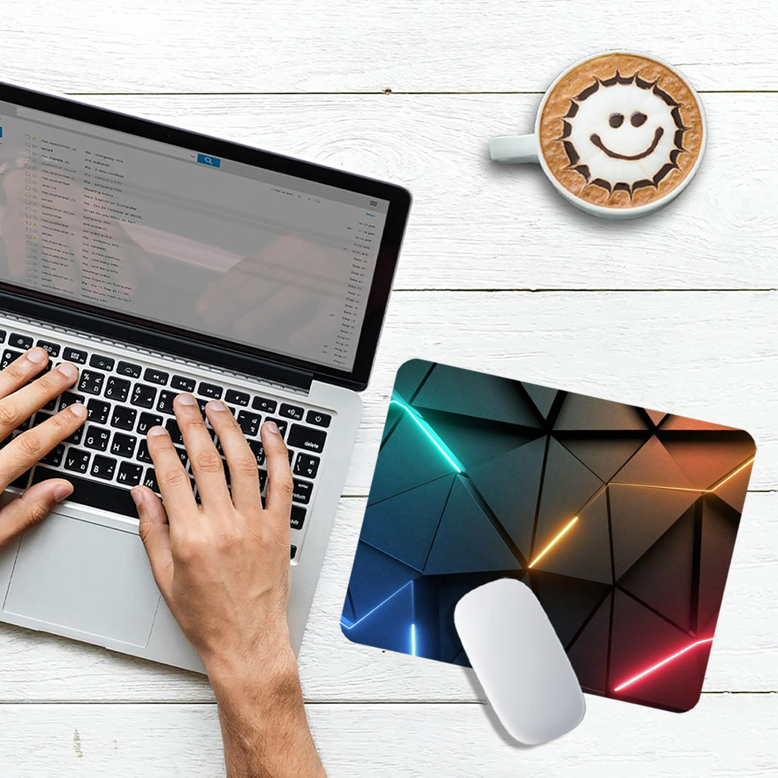 Mouse Pad Desk Pad Extended Mouse Mat 31.5x11.8in Large Computer Keyboard Desk Mat Desk Pad with Non-Slip Base and Stitched Edge