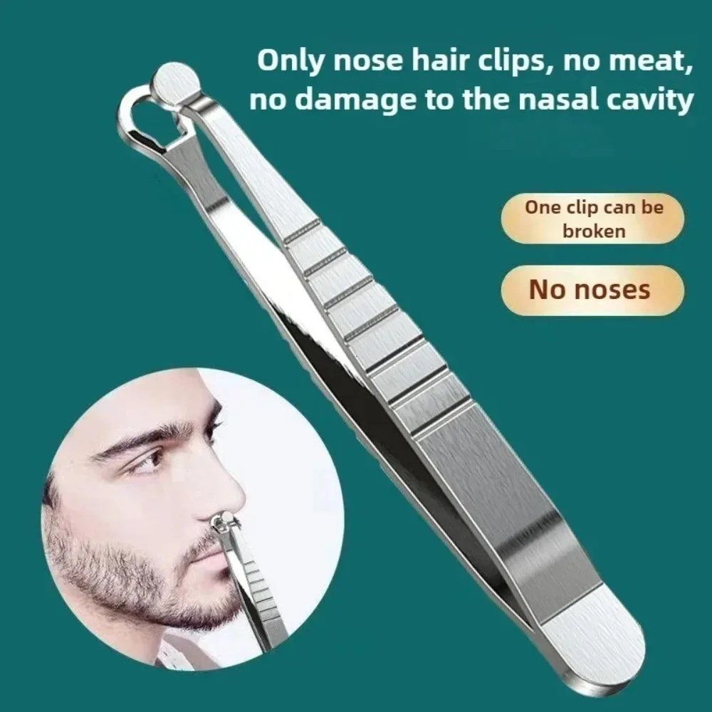 Pinzette universali per tagliare i peli del naso Pinzette per sopracciglia in acciaio inossidabile Taglio dei capelli del naso Manicure Taglio del viso Forbici per trucco Trimmer
