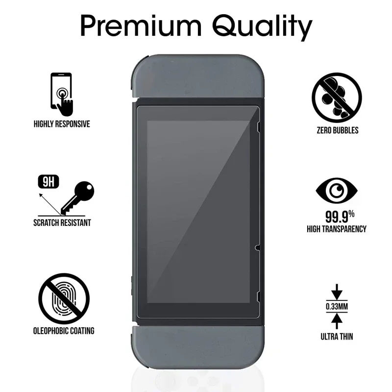 1/2 パックプレミアム強化ガラス Nintendo Switch Lite/スイッチ OLED スクリーンプロテクター HD クリアアンチスクラッチ保護フィルム