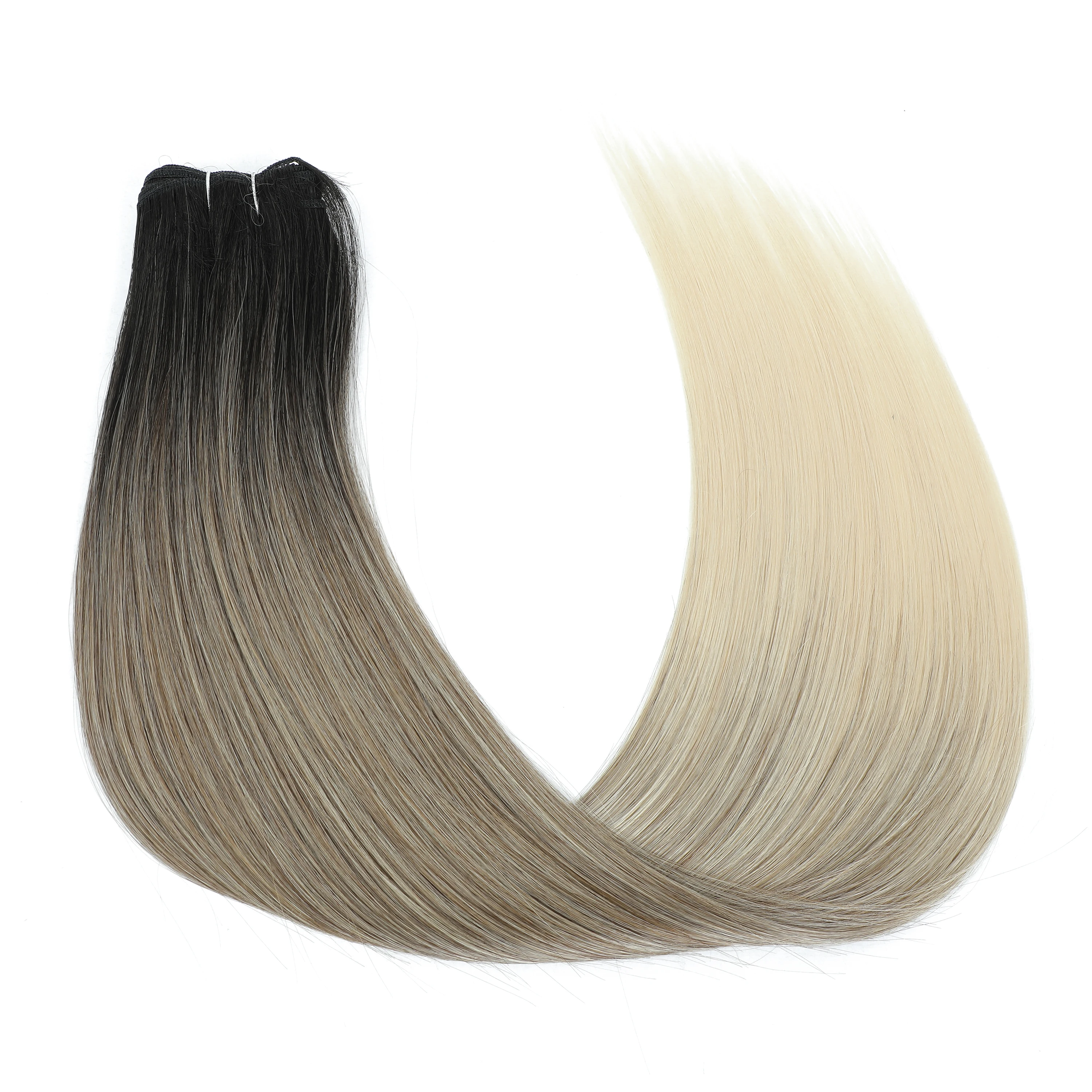 Bio extensões de cabelo reto sintético macio cabelo liso tecelagem longo colorido sintético feixes de cabelo reto completo para terminar