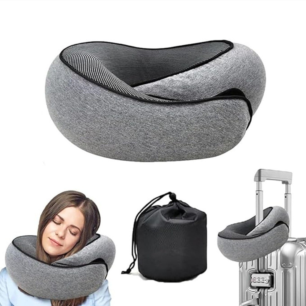 Memory Foam Neck Pillow Cervical Vertebra Travel Portable Noon Break Aircraft U Type Of Pillow Sleep Camping Pillow Carry Bag