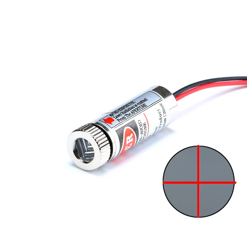 650nm 5mW  Line/Cross/red Point Laser Module Head Adjustable Beam 3-5V 12MM Glass Lens Focusable  Diode Head  Industrial Class