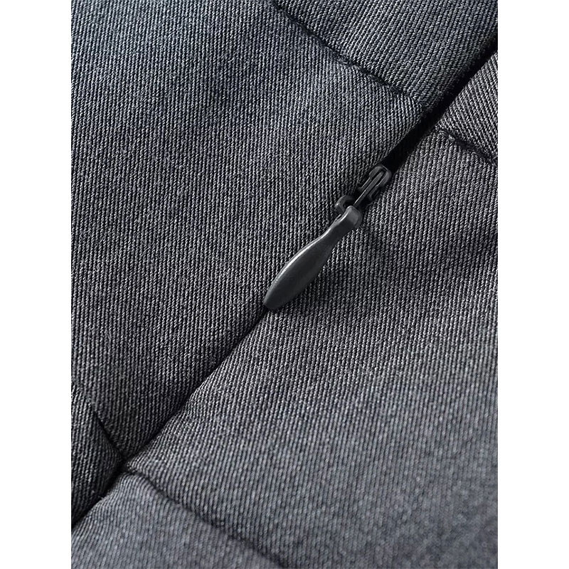 Mooyufon Minigonna a trapezio con cerniera posteriore solida moda donna Gonne da donna chic femminili a vita alta vintage